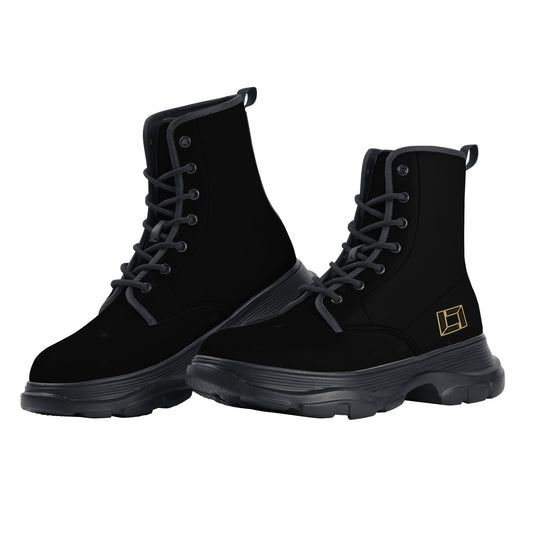 SHAFFERMADE Mens Leather Chunky Boots