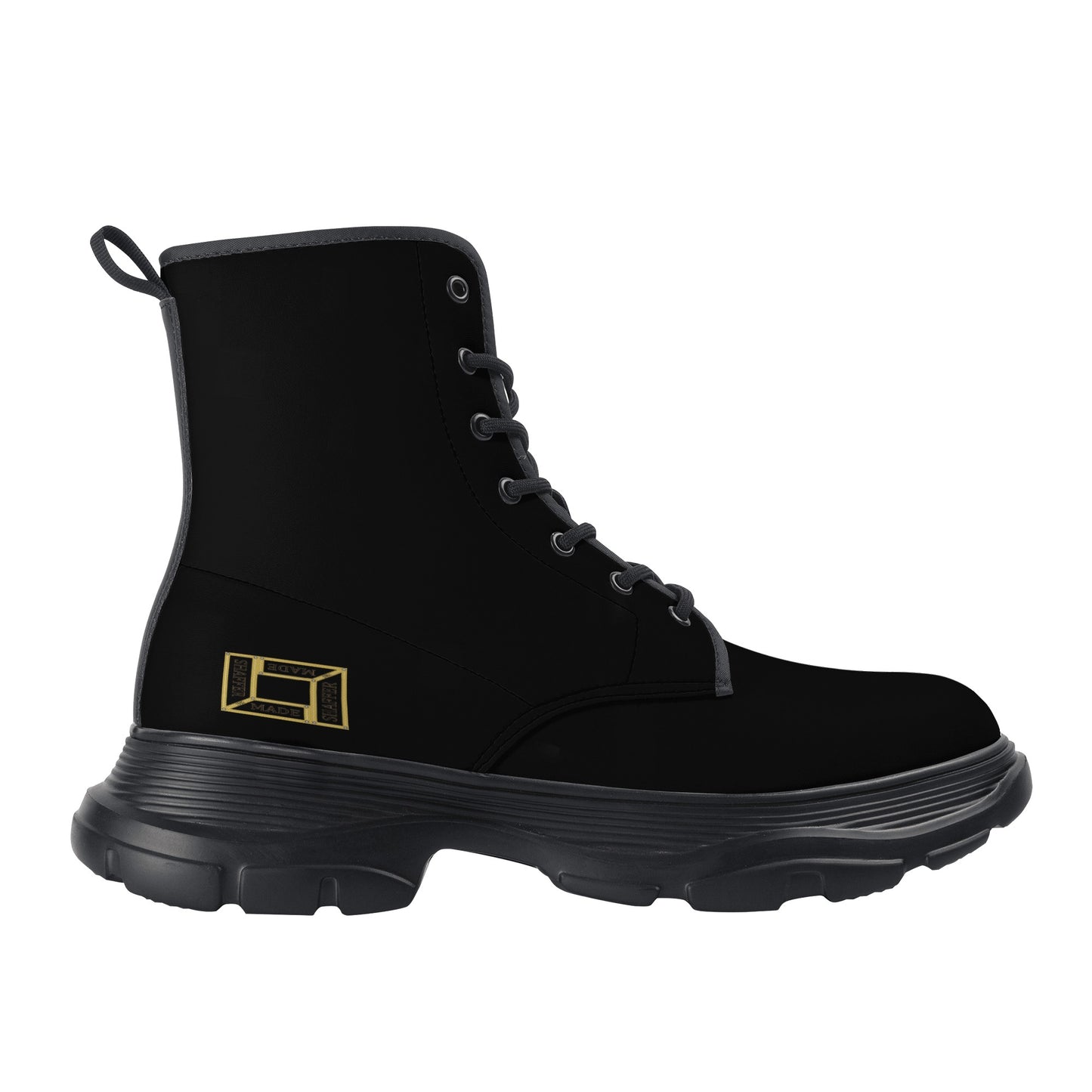 SHAFFERMADE Mens Leather Chunky Boots