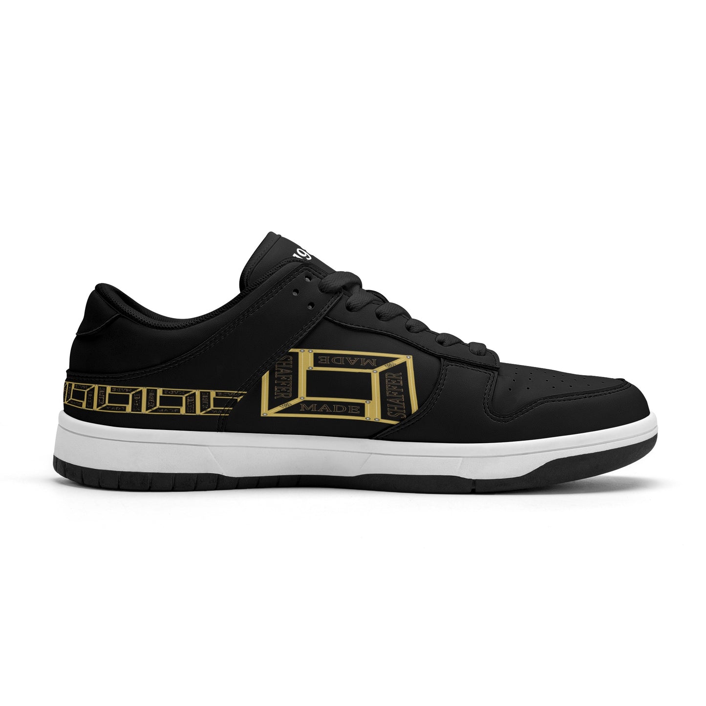 SHAFFERMADE Mens Dunk Stylish Low Top Leather Sneakers