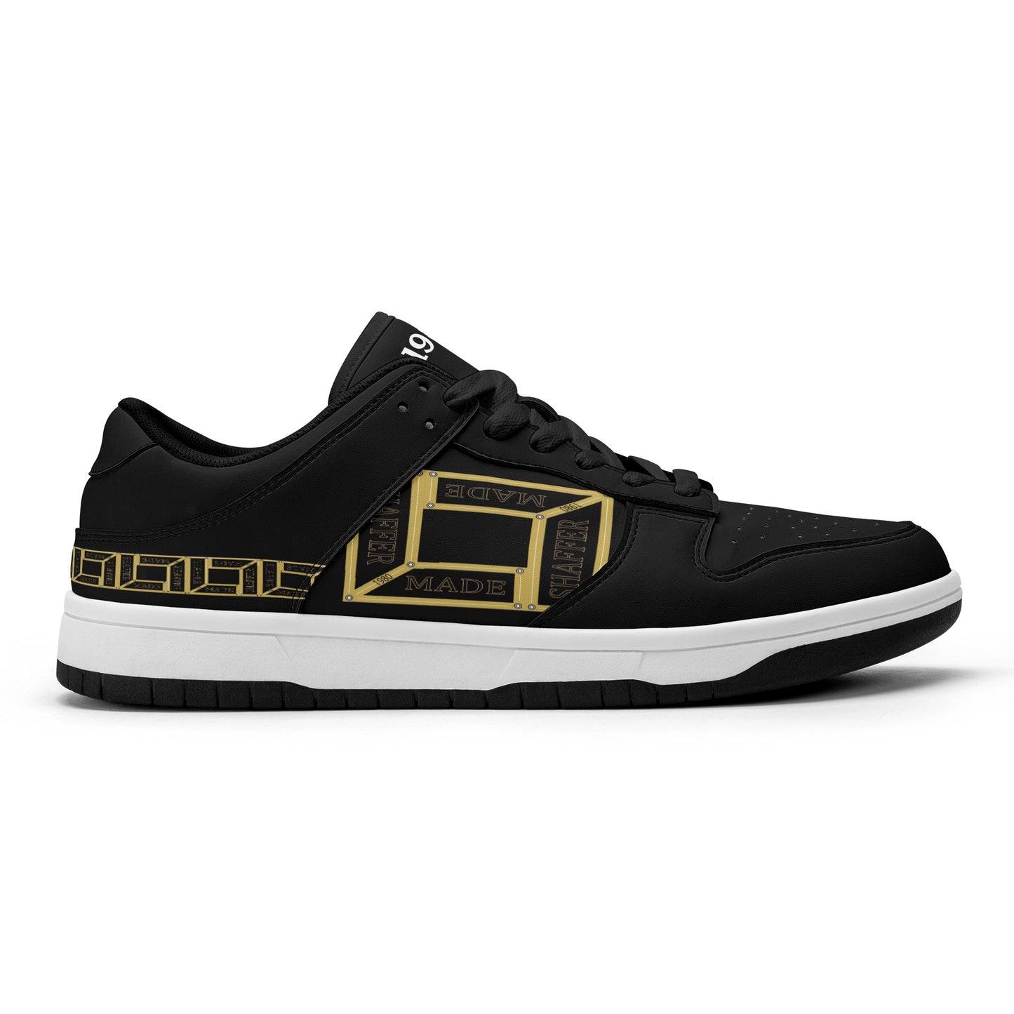SHAFFERMADE Mens Dunk Stylish Low Top Leather Sneakers