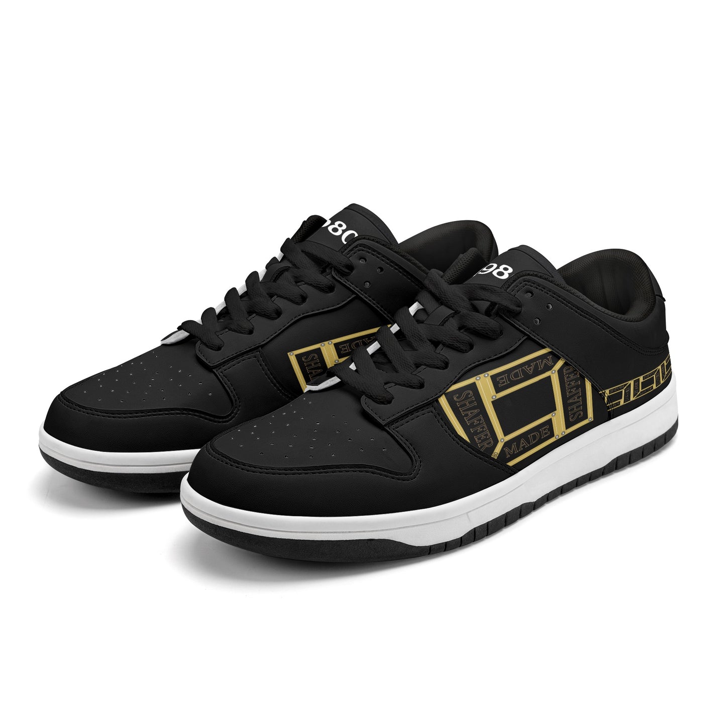 SHAFFERMADE Mens Dunk Stylish Low Top Leather Sneakers