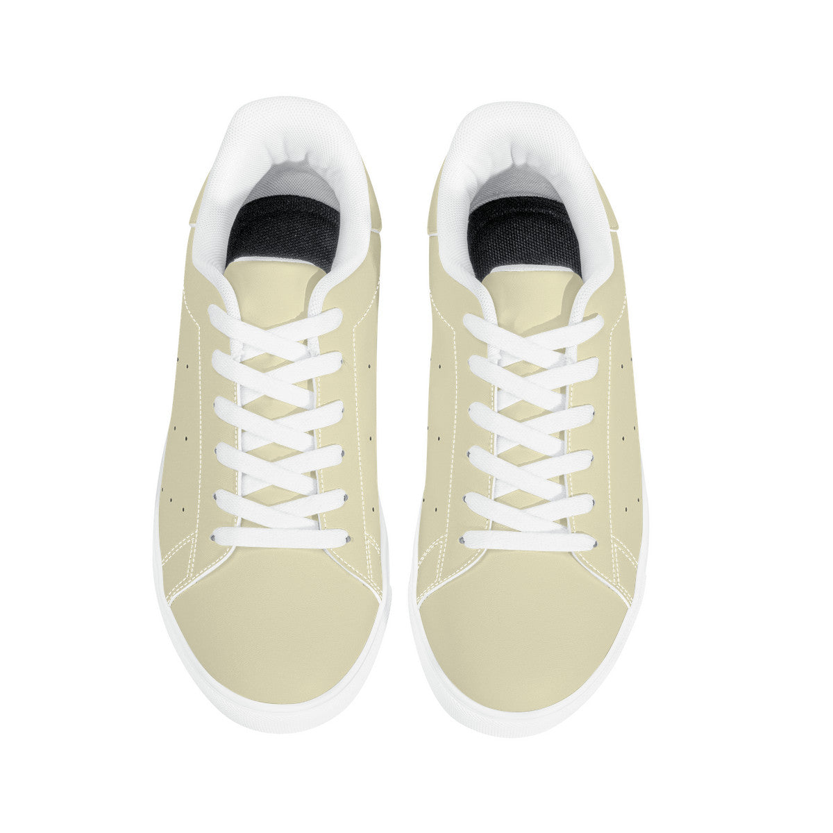 SHAFFERMADE Low-Top Synthetic Leather Sneakers - Beige