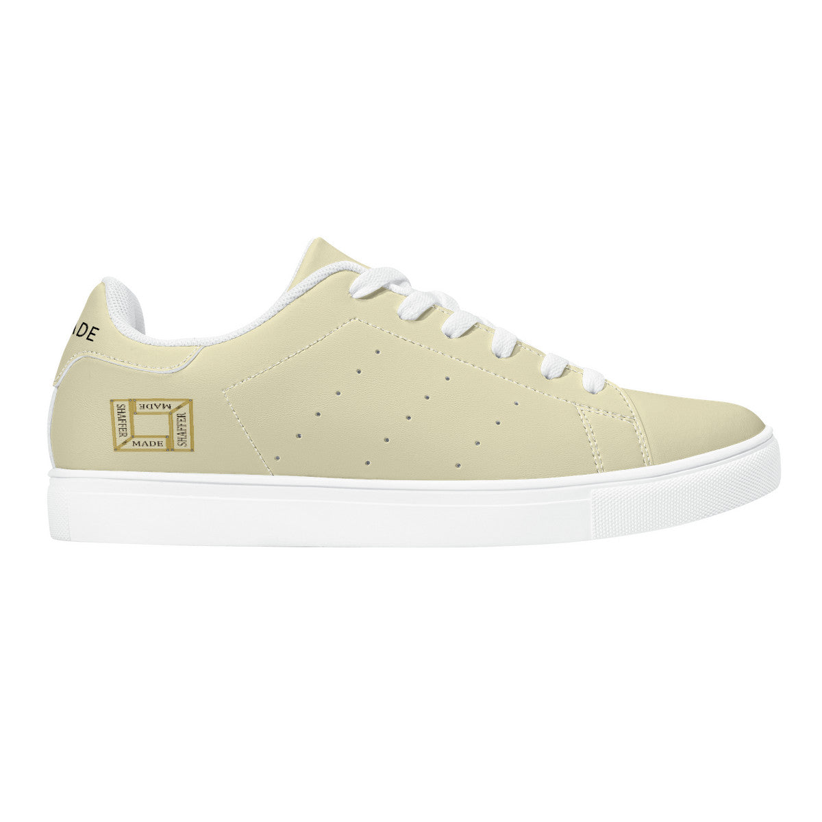 SHAFFERMADE Low-Top Synthetic Leather Sneakers - Beige