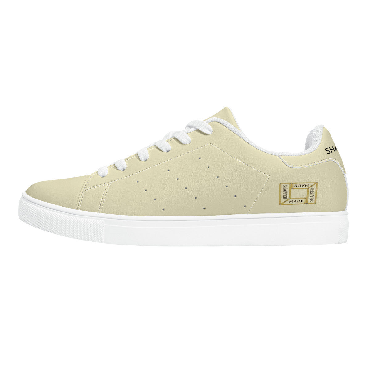SHAFFERMADE Low-Top Synthetic Leather Sneakers - Beige