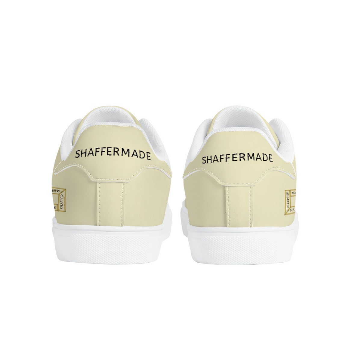 SHAFFERMADE Low-Top Synthetic Leather Sneakers - Beige