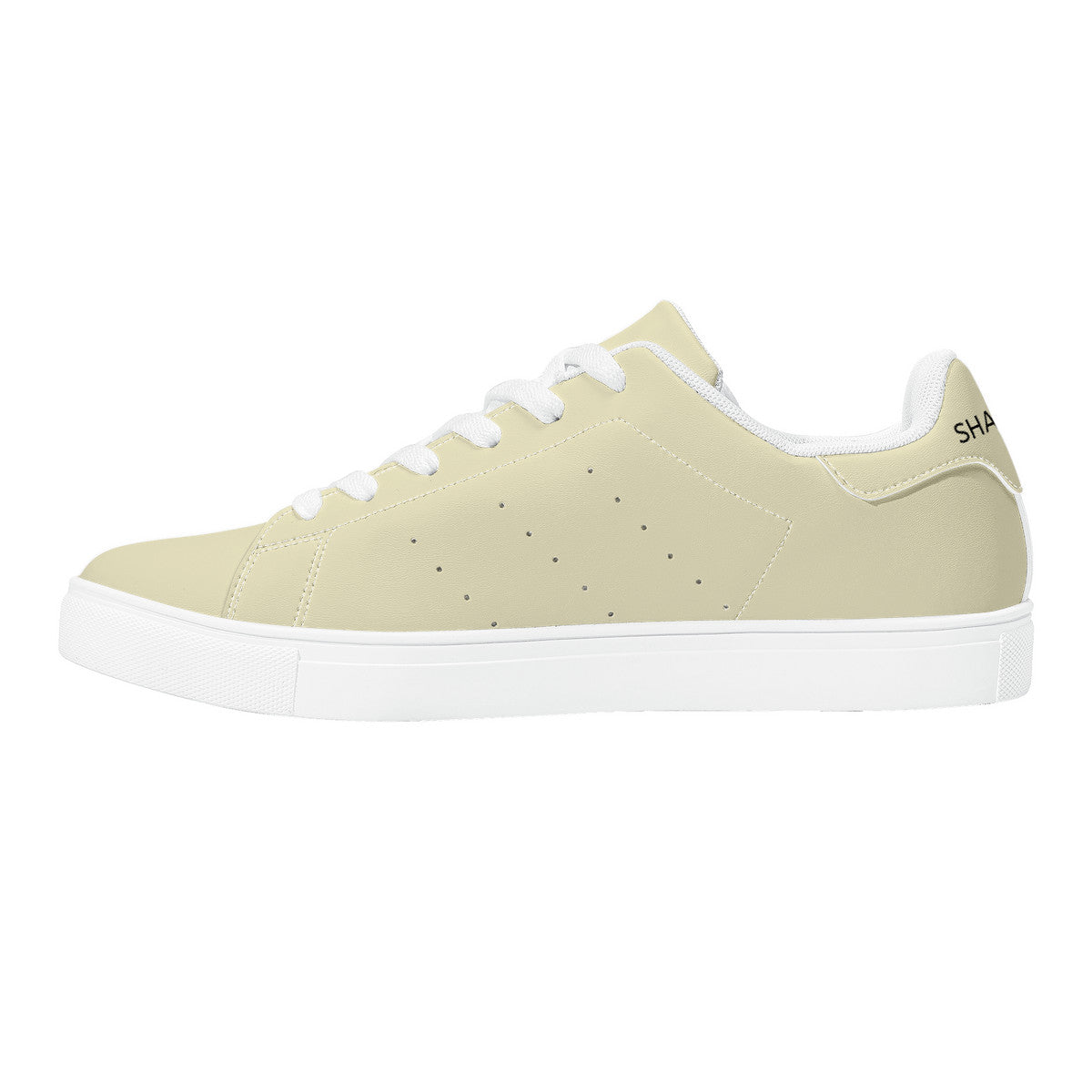 SHAFFERMADE Low-Top Synthetic Leather Sneakers - Beige